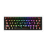 Redragon K617CTB-RGB 60% Wired RGB Gaming Keyboard, 61 Keys Compact Full-Transparent Mechanical Keyboard