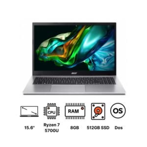LAPTOP ACER Aspire 3 A315-44P-R4GH Slim Laptop NX.KSJEM.004 CPU AMD Ryzen 7 5700U RAM 8 GB DDR4 HDD 512GB M.2 NVMe SSD VGA AMD Radeon Graphics 15.6 DOS Warranty 1 Year