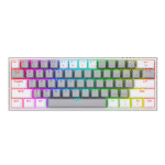 REDRAGON FIZZ PRO K616 - 60% Wired+2.4Ghz+BT Mechanical Keyboard Grey and White (Red Switch)