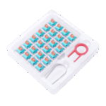 Redragon A113 Bullet-R Linear Mechanical Switch, Hot-Swappable DIY Keyboard Quiet Switch Mod, 50 Million Click(24 pcs Switches, Keycap + Switch Puller)