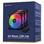 SILVERSTONE Air Blazer 120i Lite Brilliant 3-in-1 addressable RGB fan pack with controller