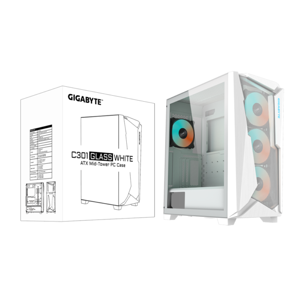 GIGABYTE C301 GLASS WHITE