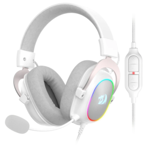 Redragon H510 Zeus-X RGB White Wired Gaming Headset - 7.1 Surround Sound - 53MM Audio Drivers in Memory Foam Ear Pads w/Reliable Fabric Cover