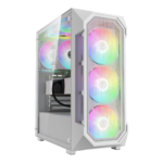 GAMDIAS AURA GC1 ELITE Mesh RGB Mid-tower Case White+PSU AURA GP 650W