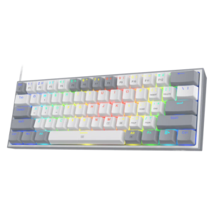 Redragon K617 FIZZ 60% Wired Rainbow Gaming Keyboard White